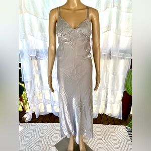 NEW Silver Slip Maxi Dress